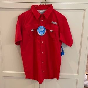 NWT Columbia PFG short sleeve button down